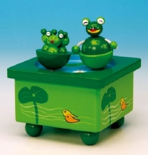 Muziekdoosje met kikkers