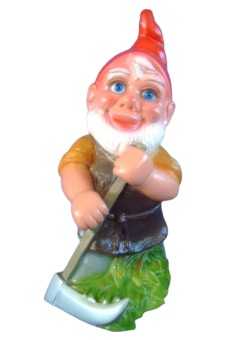 Tuinkabouter met zeis