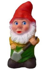 Kleine tuinkabouter met schop