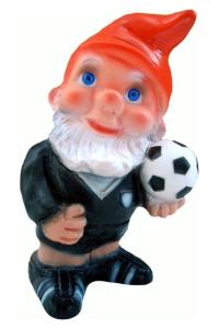 Kleine tuinkabouter scheidsrechter