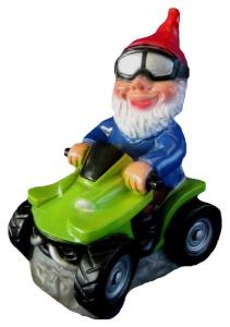 Tuinkabouter op quad