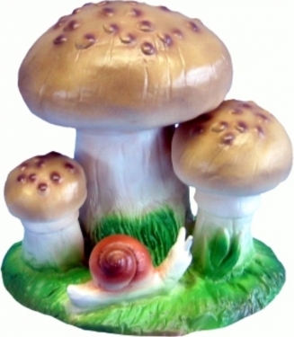 Paddenstoelen met slak