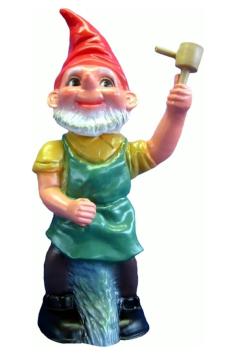 Grote tuinkabouter met sproeikop
