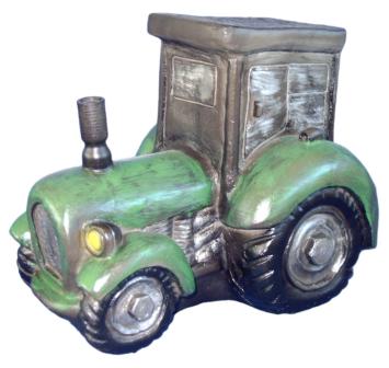 Oldtimer trekker tuinbeeld