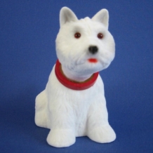 Westie hoedenplank hondje